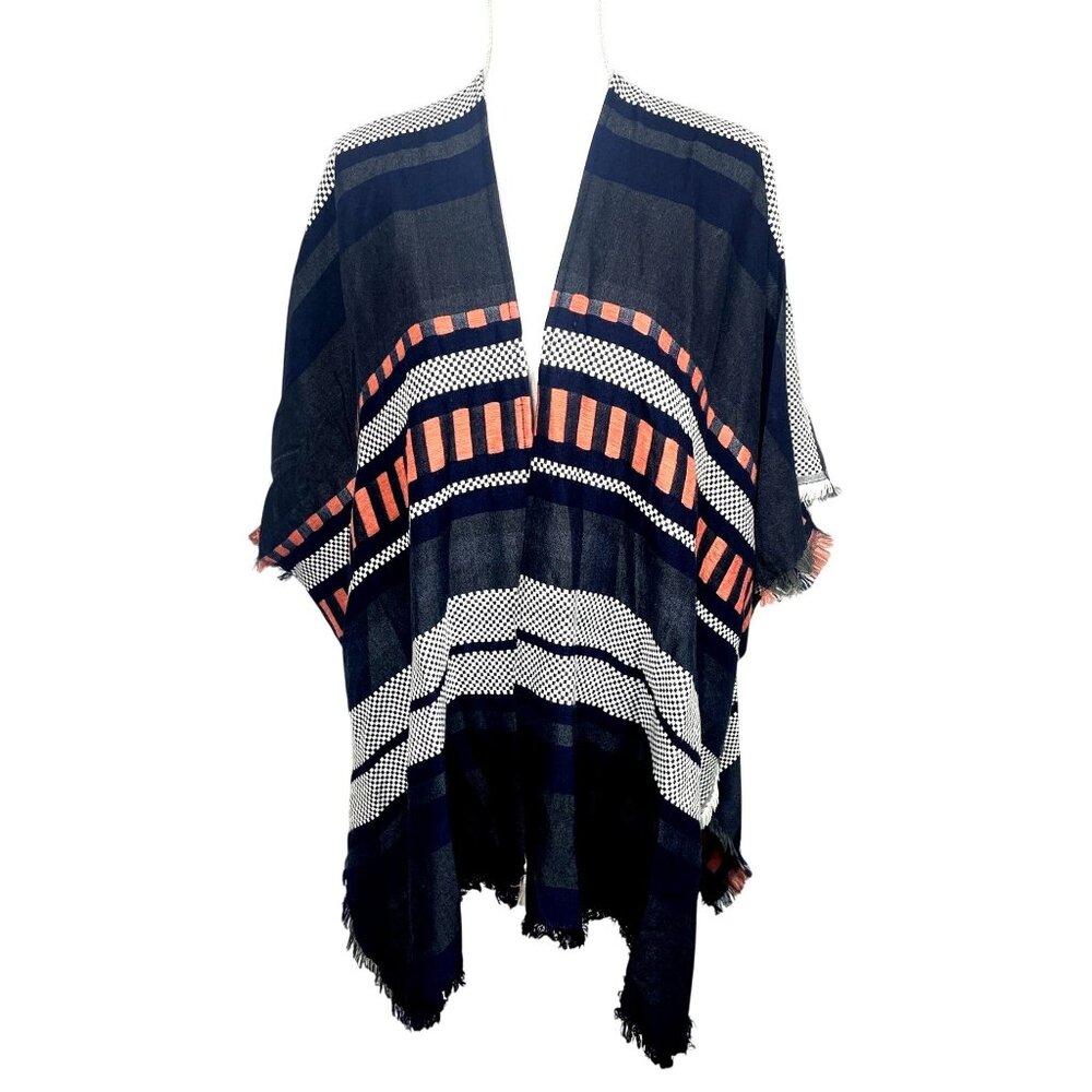 CABI Boho Kimono/Cardigan Blue White Pink One Size #S99K2302 NWOT